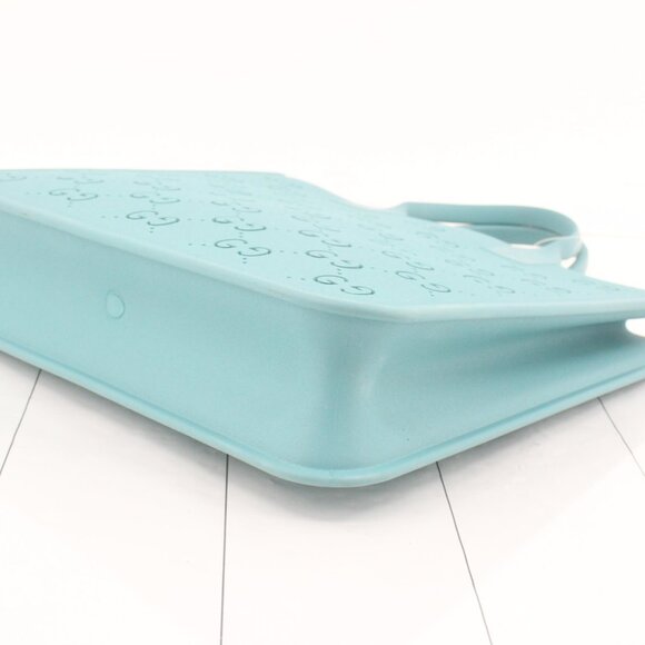 Gucci tote silica perforated GG logo in light blue - Picture 6 of 12